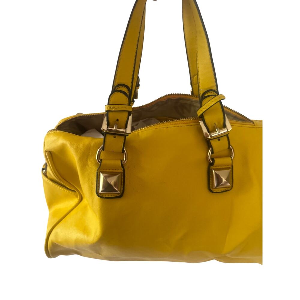 Leather studded satchel, Michael Kors Grayson/Hamilton Yellow - Picture 2 of 8